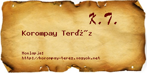Korompay Teréz névjegykártya